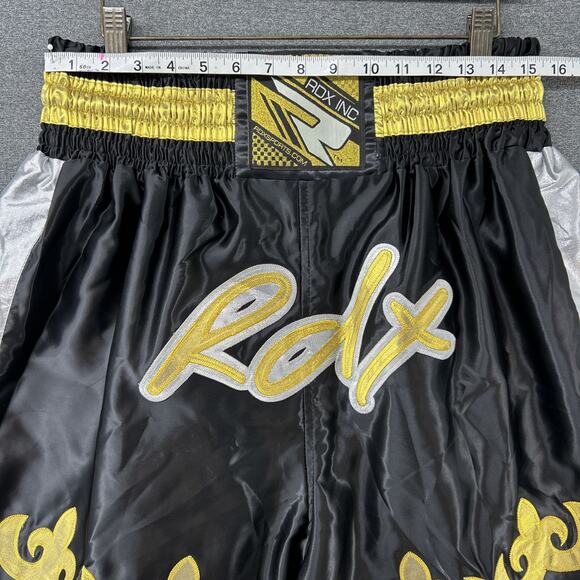NEW RDX Beyond Fighting MMA Boxing Shorts XXXL Black Gold White Kickboxing - Picture 7 of 16